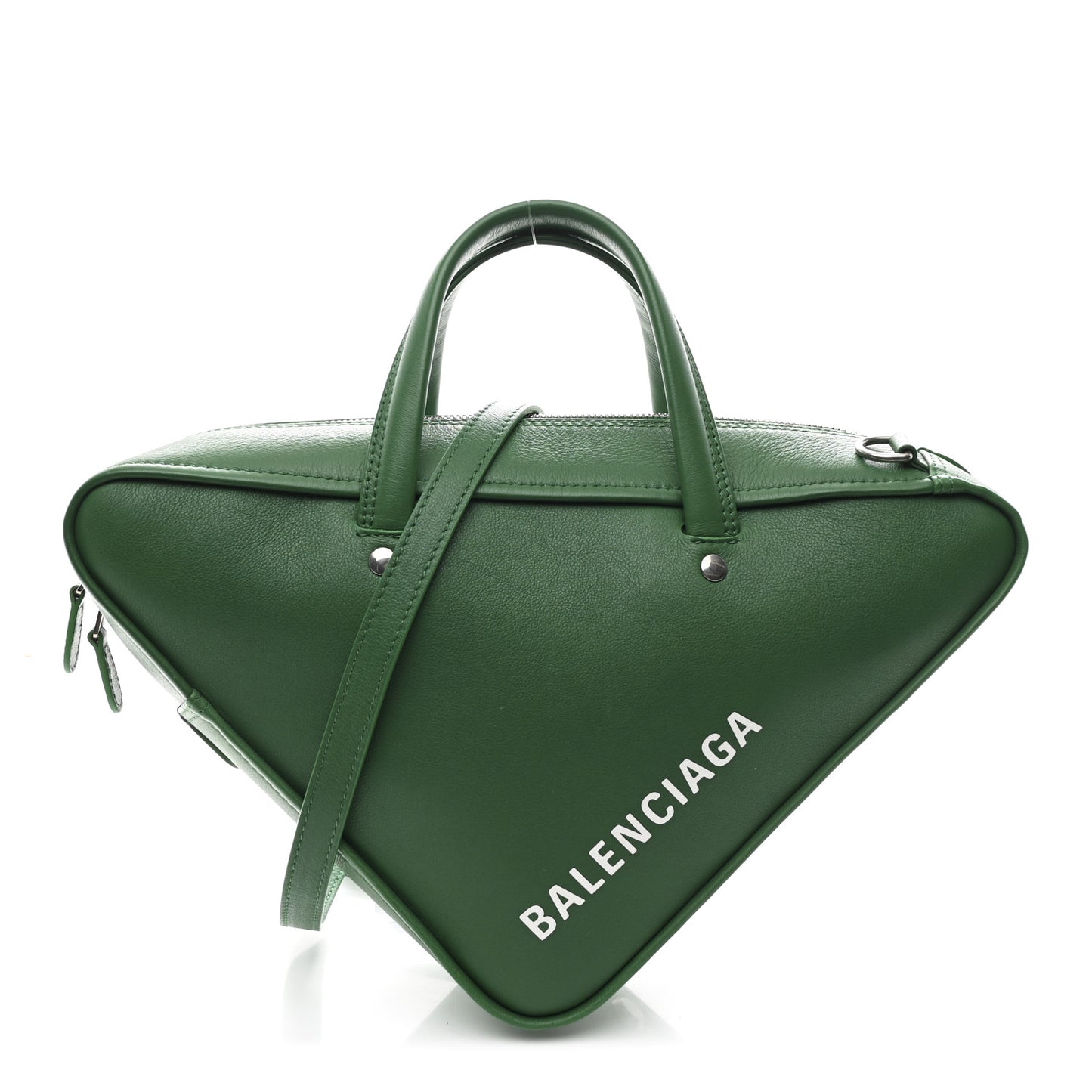 Shiny Day Calfskin Logo S Triangle Duffle Irlandais