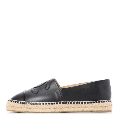 Chanel Lambskin CC Espadrilles 41 Black 1 of 10