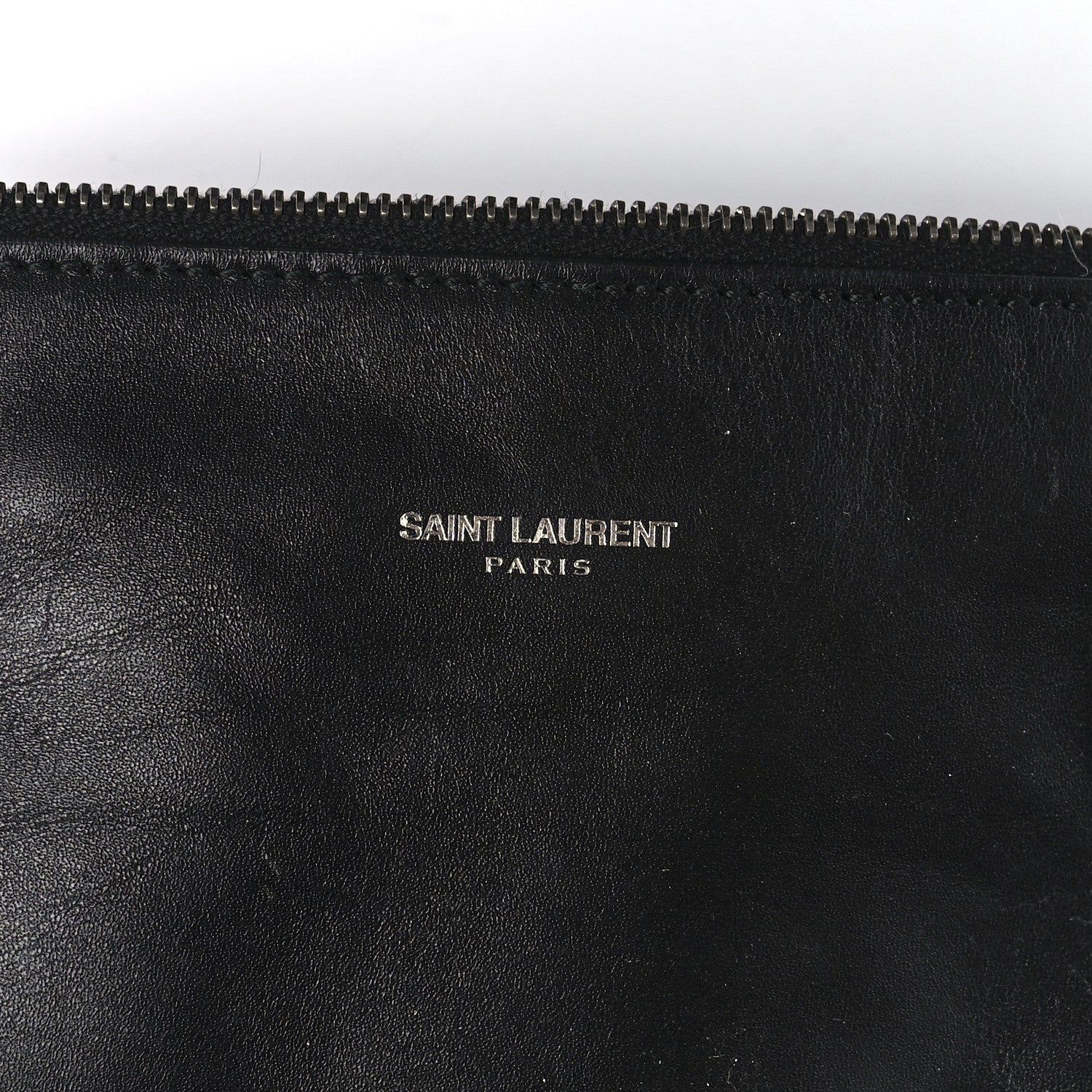 Saint Laurent Calfskin Suede Studded Reversible East West Shopping Tote Black 9 of 13