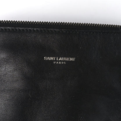 Saint Laurent Calfskin Suede Studded Reversible East West Shopping Tote Black 9 of 13