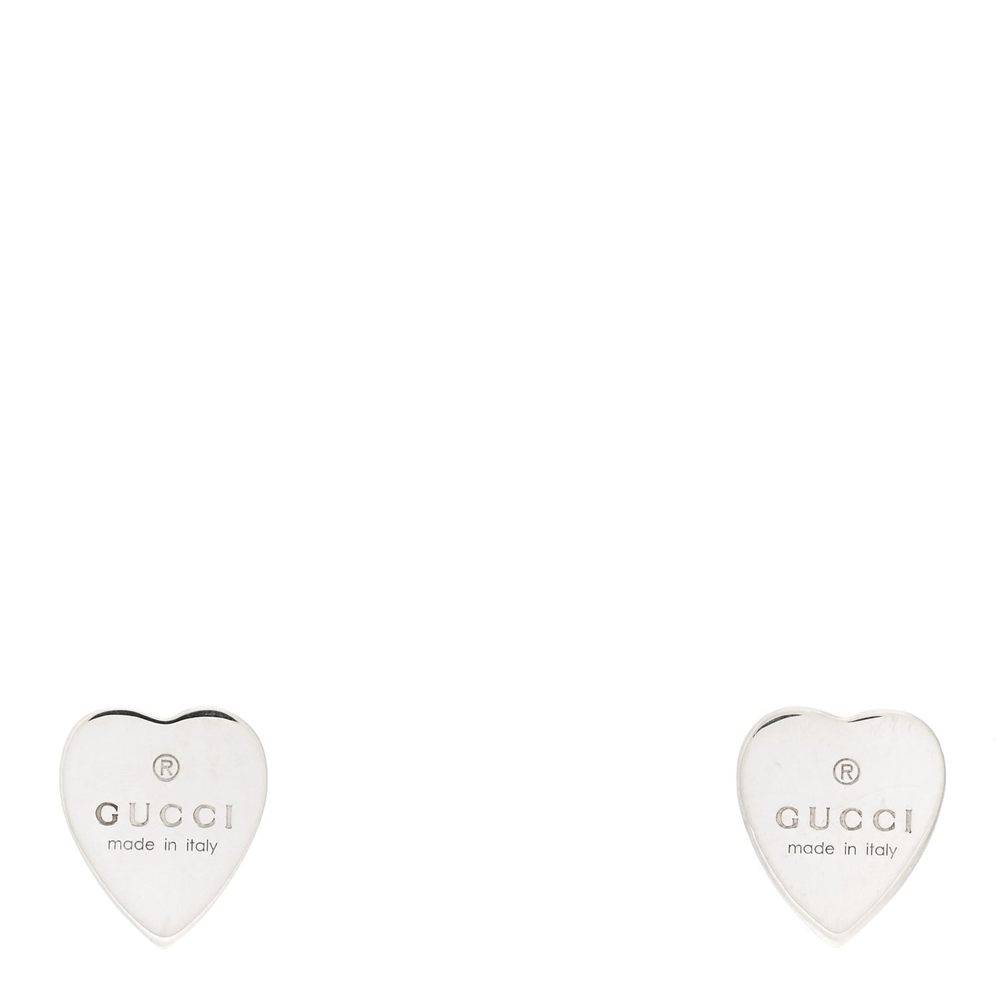 Sterling Silver Trademark Heart Stud Earrings