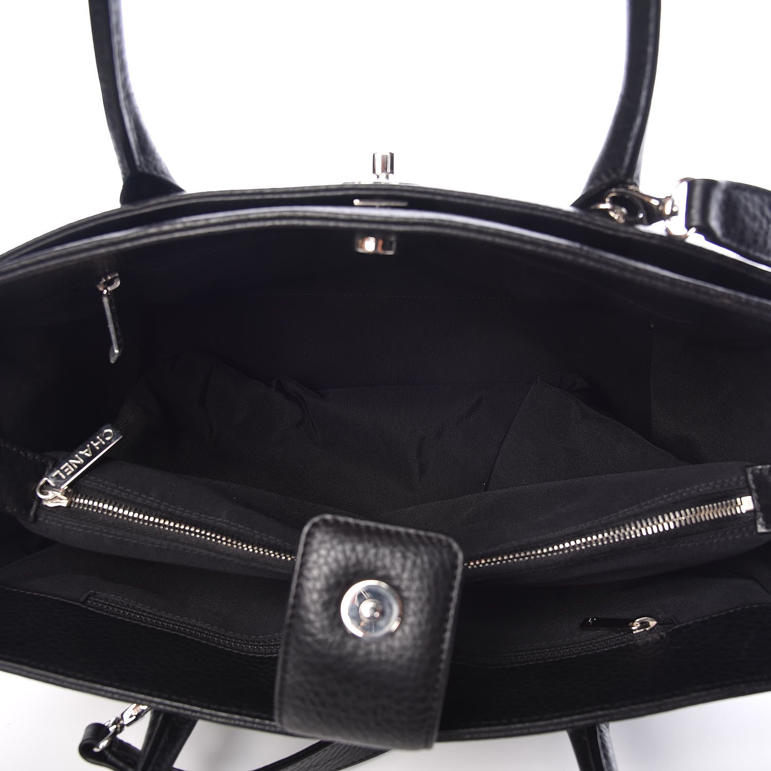 Chanel Deerskin Cerf Executive Shopper Tote Black 6 of 10