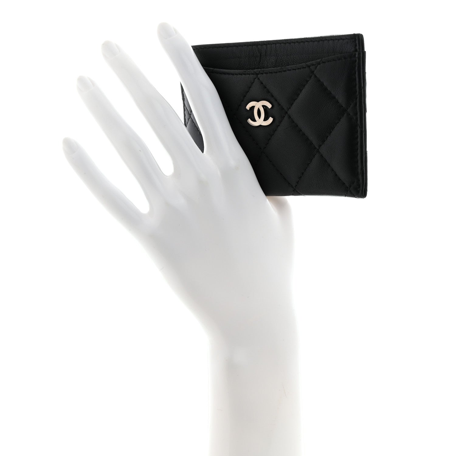 Chanel Lambskin Quilted Card Holder Black 2 of 8
