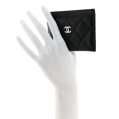 Chanel Lambskin Quilted Card Holder Black 2 of 8