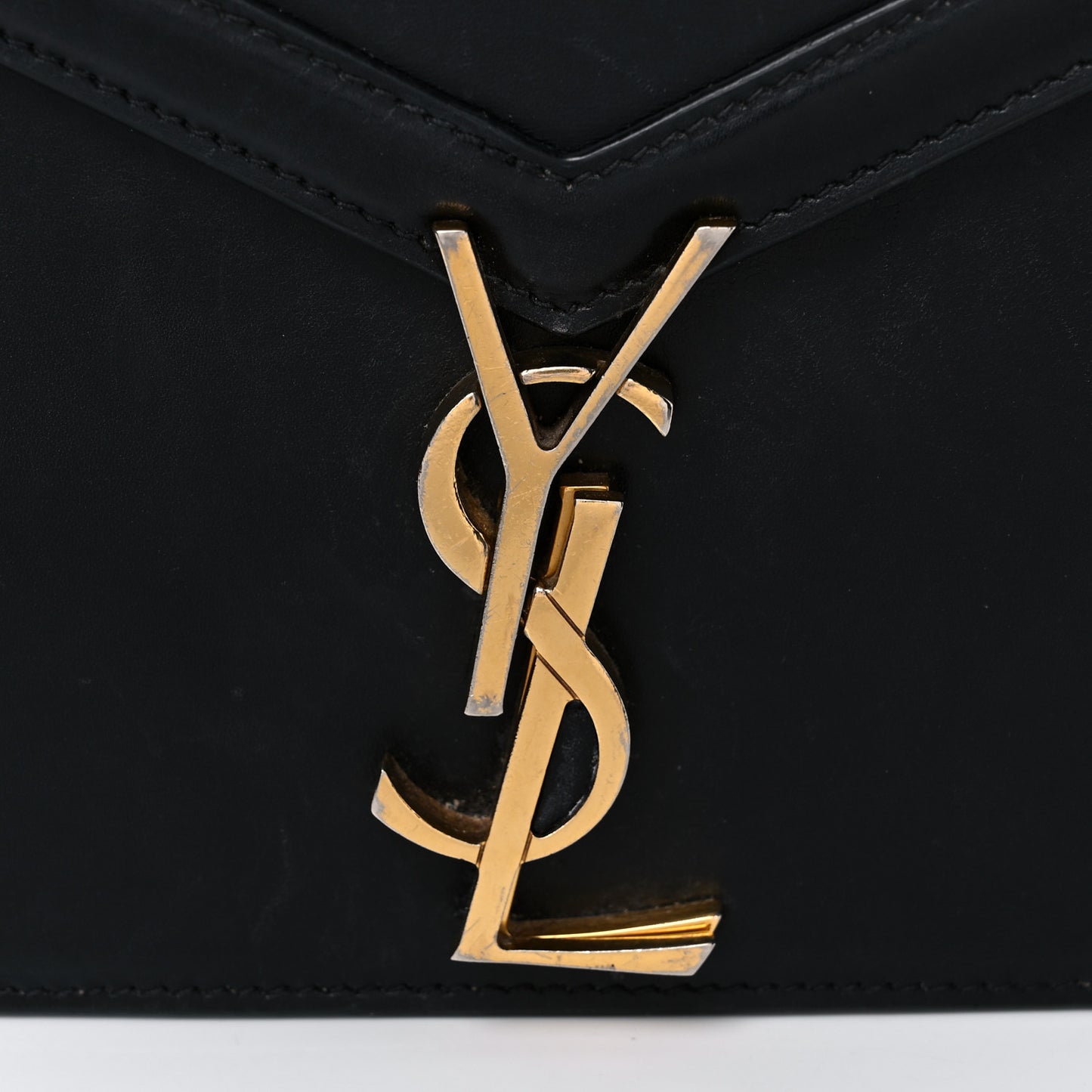 Smooth Calfskin Monogram Cassandra Clasp Bag Black