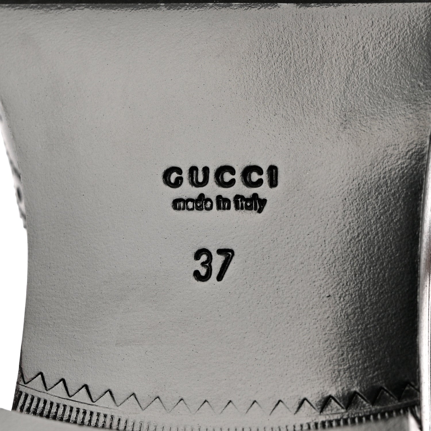 Gucci Calfskin Queercore Brogue Knee High Boots 37 Black 9 of 12