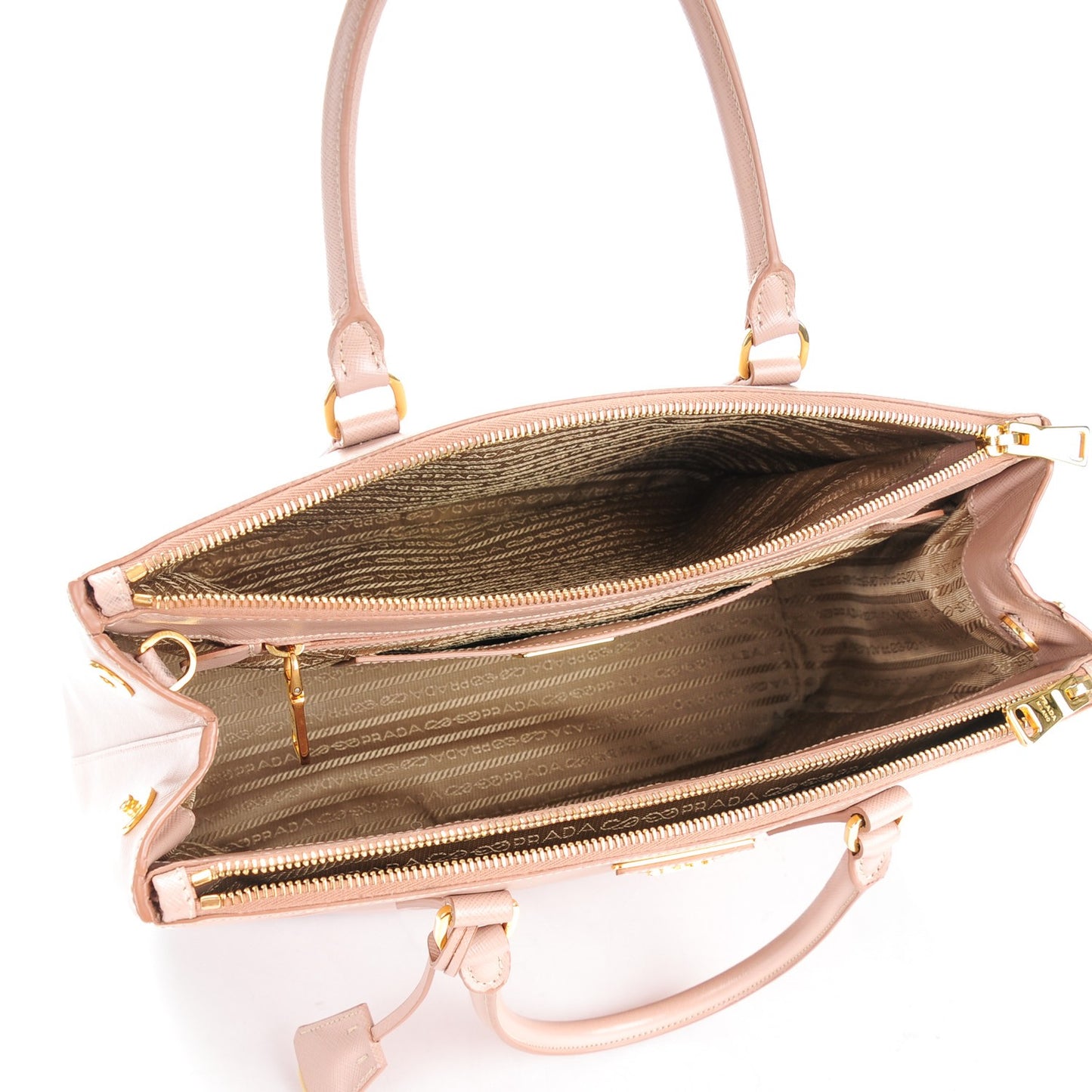 Saffiano Medium Galleria Double Zip Tote Cammeo