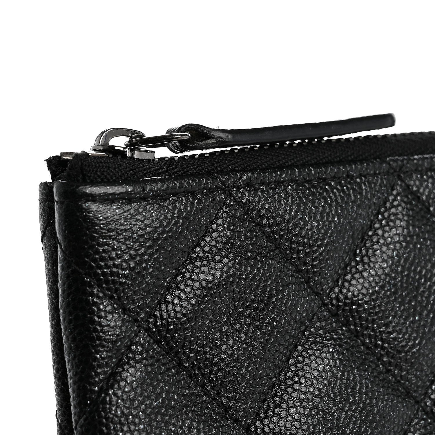 Chanel Iridescent Caviar Quilted Medium Cosmetic Case Black 8 of 9