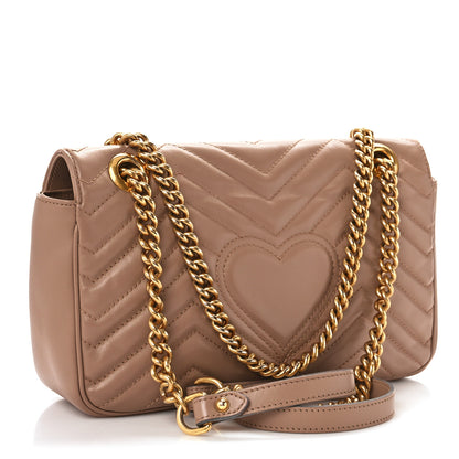 Gucci Calfskin Matelasse Small GG Marmont Shoulder Bag Porcelain Rose 3 of 11
