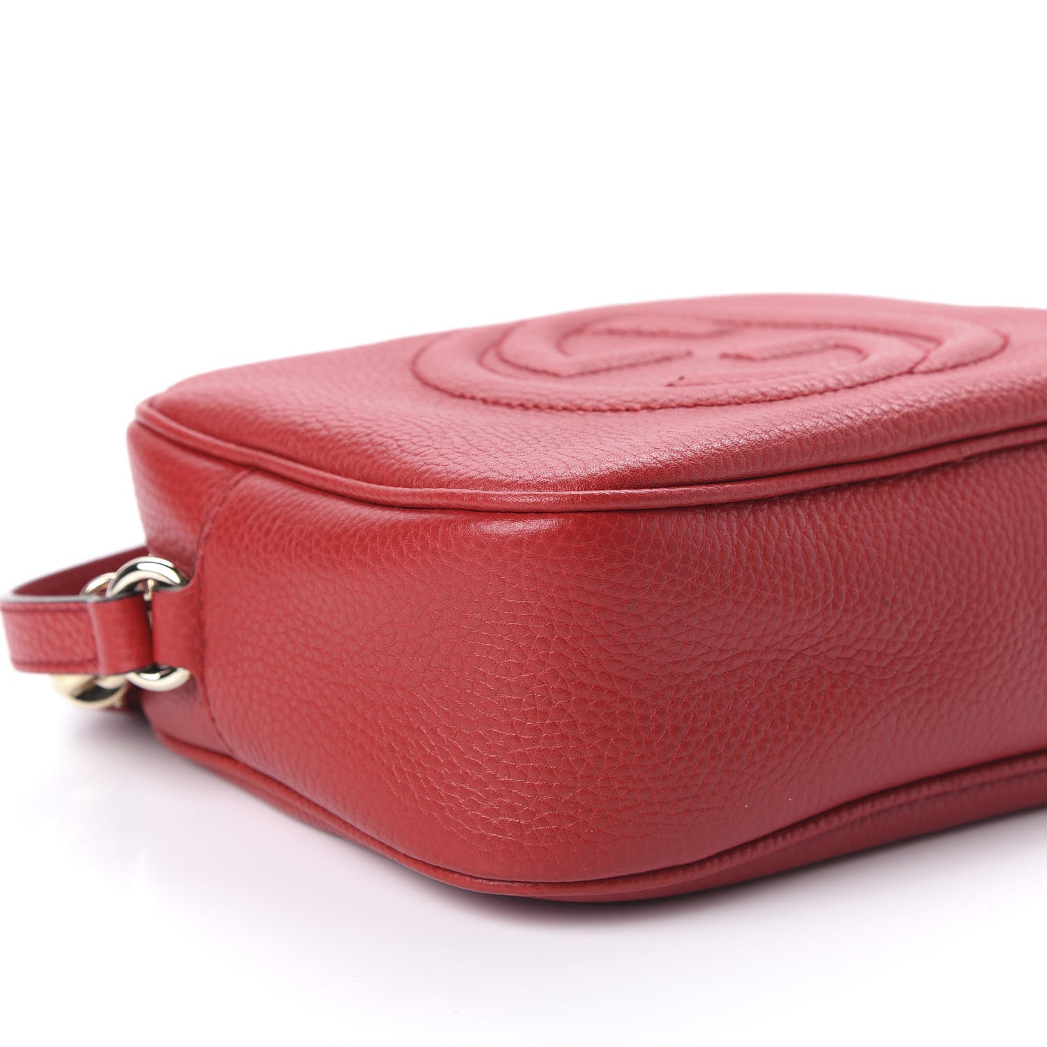 Gucci Pebbled Calfskin Small Soho Disco Bag Tabasco Red 6 of 10