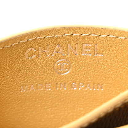 Chanel Metallic Calfskin Lizard Embossed Card Holder Gold 6 of 11