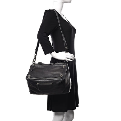 Givenchy Pebbled Calfskin Medium Bolt Stud Pandora Black 3 of 10
