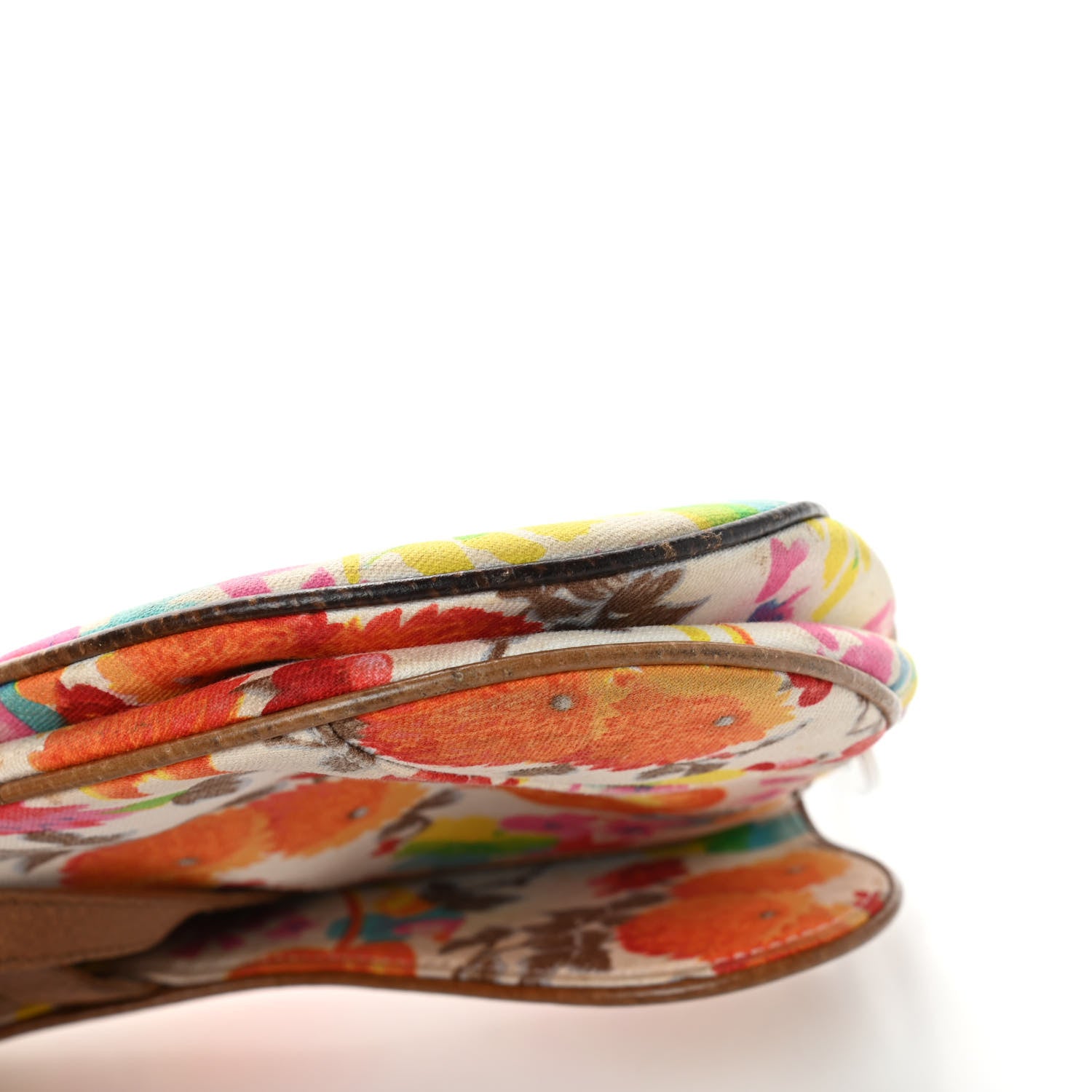 Christian Dior Canvas Floral Saddle Bag 5 of 7