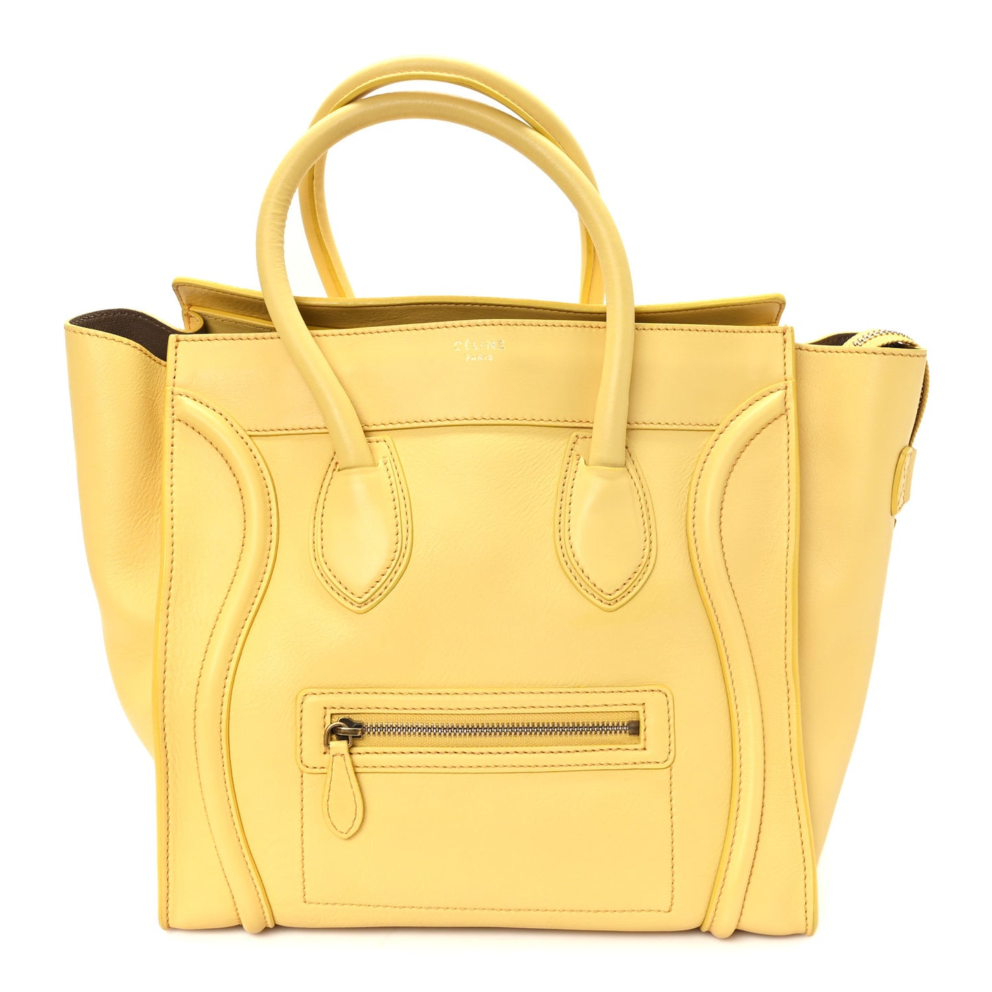 Smooth Calfskin Mini Luggage Citron