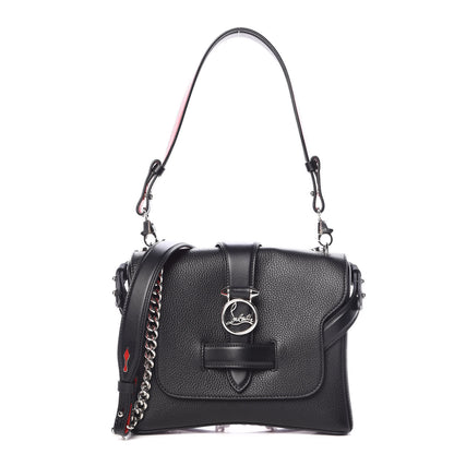 Christian Louboutin Pebbled Calfskin Small Rubylou Shoulder Bag Black 1 of 9