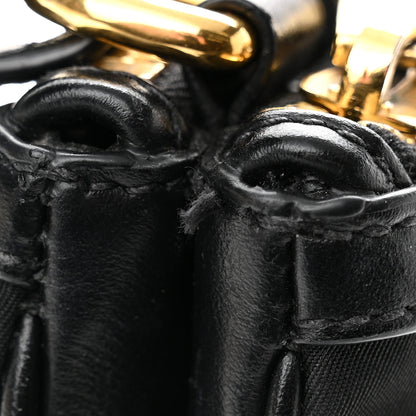 Prada Tessuto Nylon Soft Calf Double Zip Crossbody Bag Black 11 of 11