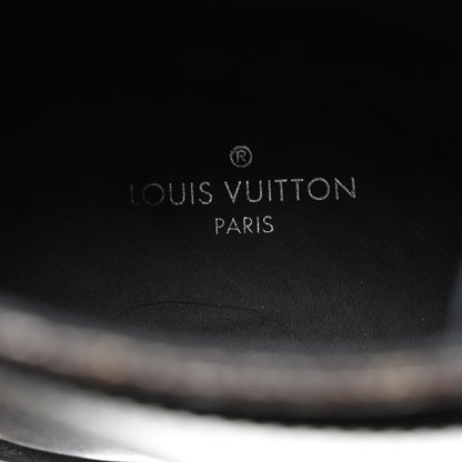 Louis Vuitton Calfskin Monogram Wonderland Flat Ranger Boots 37 Black 7 of 9