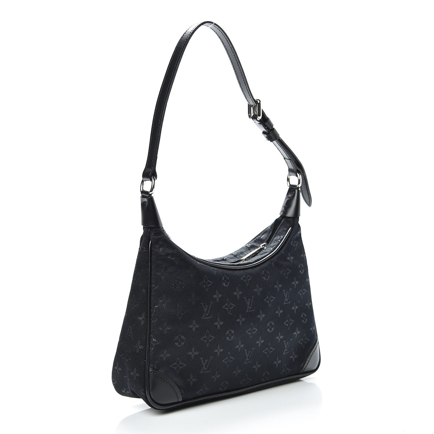 Louis Vuitton Satin Monogram Little Boulogne Black 3 of 10