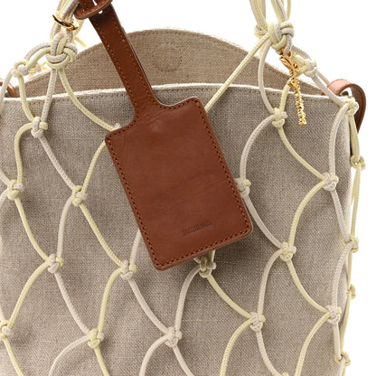 Jacquemus Canvas Calfskin Le Petit Filet Pralu Natural 7 of 10