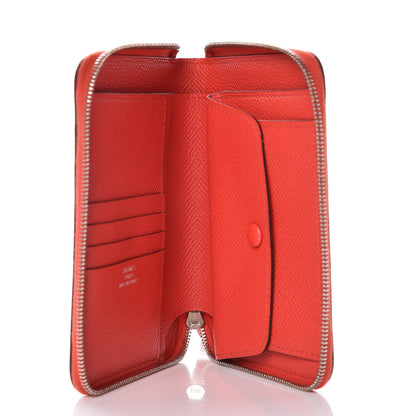 Hermes Epsom Compact Azap Wallet Rouge Tomate 5 of 8