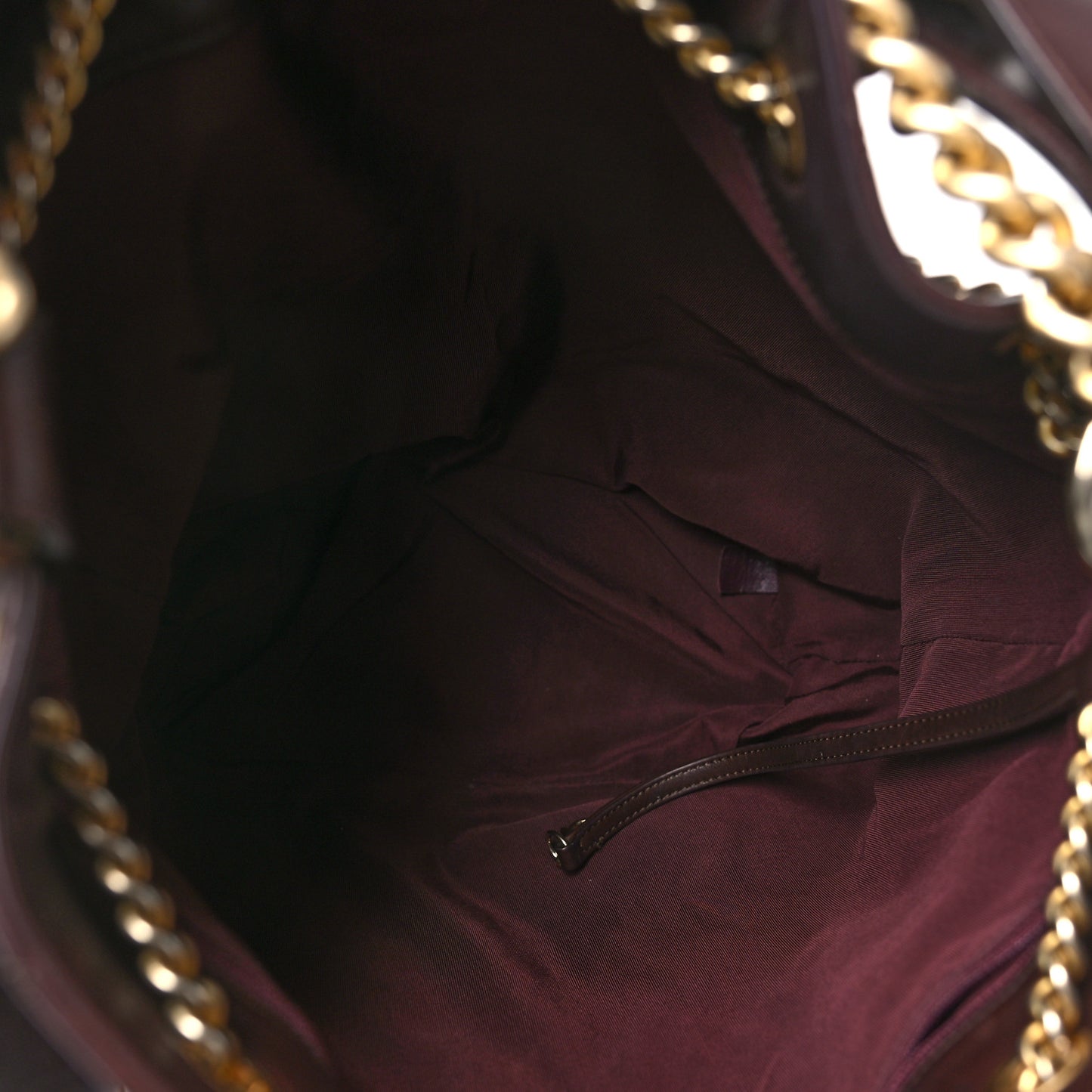 Calfskin Quilted Small On My Shoulder Drawstring Bag Brown