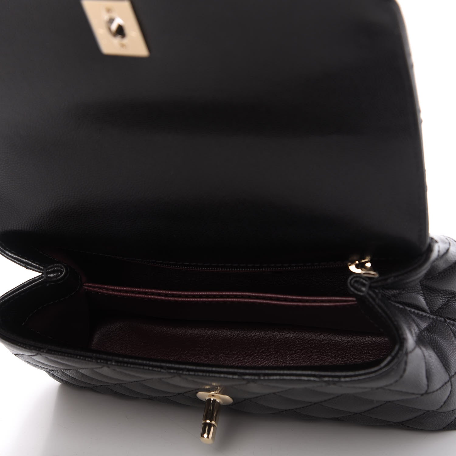 Chanel Caviar Lizard Embossed Quilted Mini Coco Handle Flap Black 5 of 11