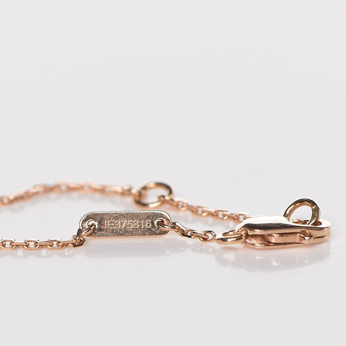 18K Rose Gold Carnelian Sweet Alhambra Heart Bracelet