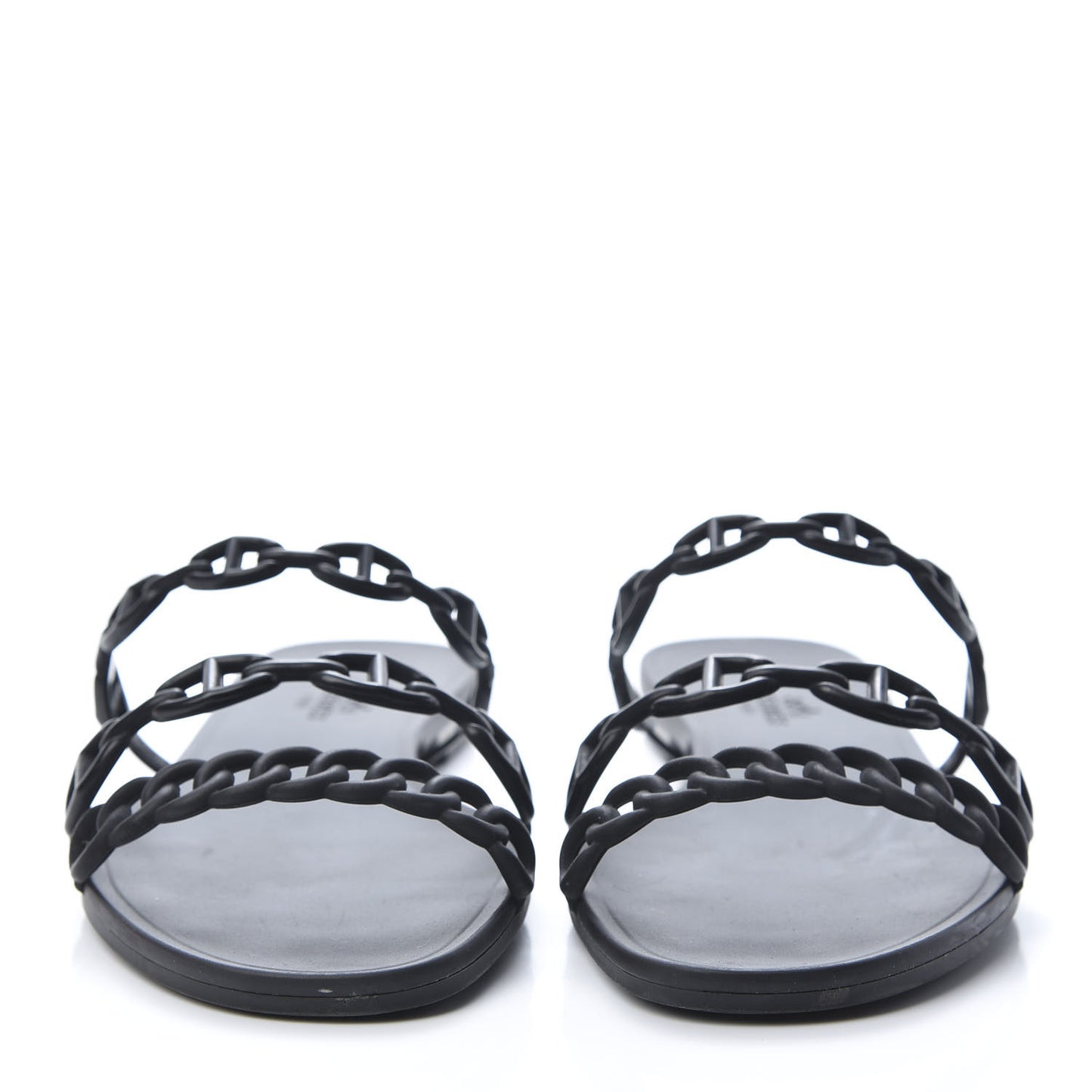 Rubber Chaine d'Ancre Rivage Sandals 38 Black