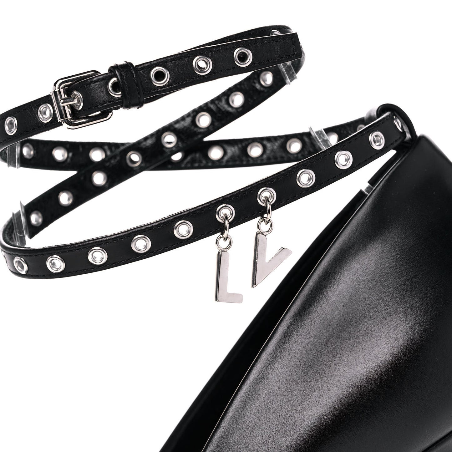 Calfskin Call Back Pumps 40 Black