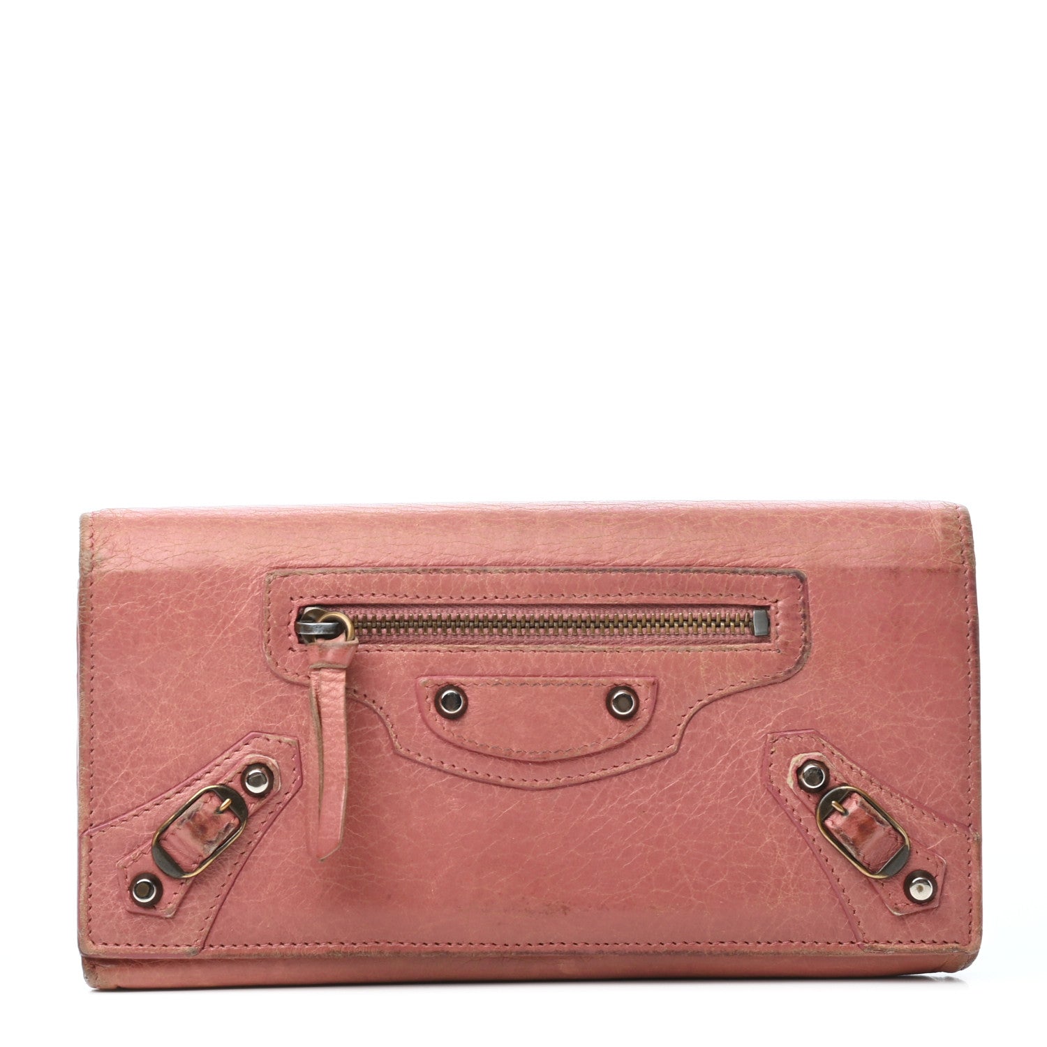 Balenciaga Agneau Classic Hardware Money Wallet Rose Bruyere 1 of 17