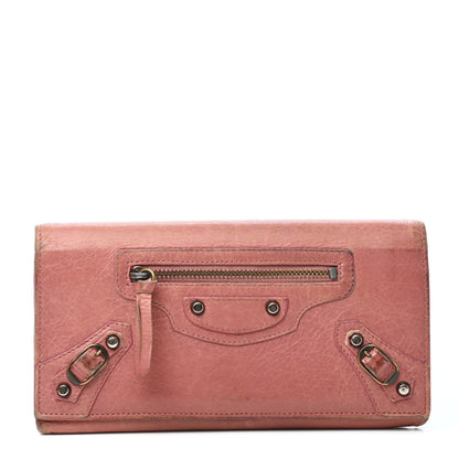 Balenciaga Agneau Classic Hardware Money Wallet Rose Bruyere 1 of 17
