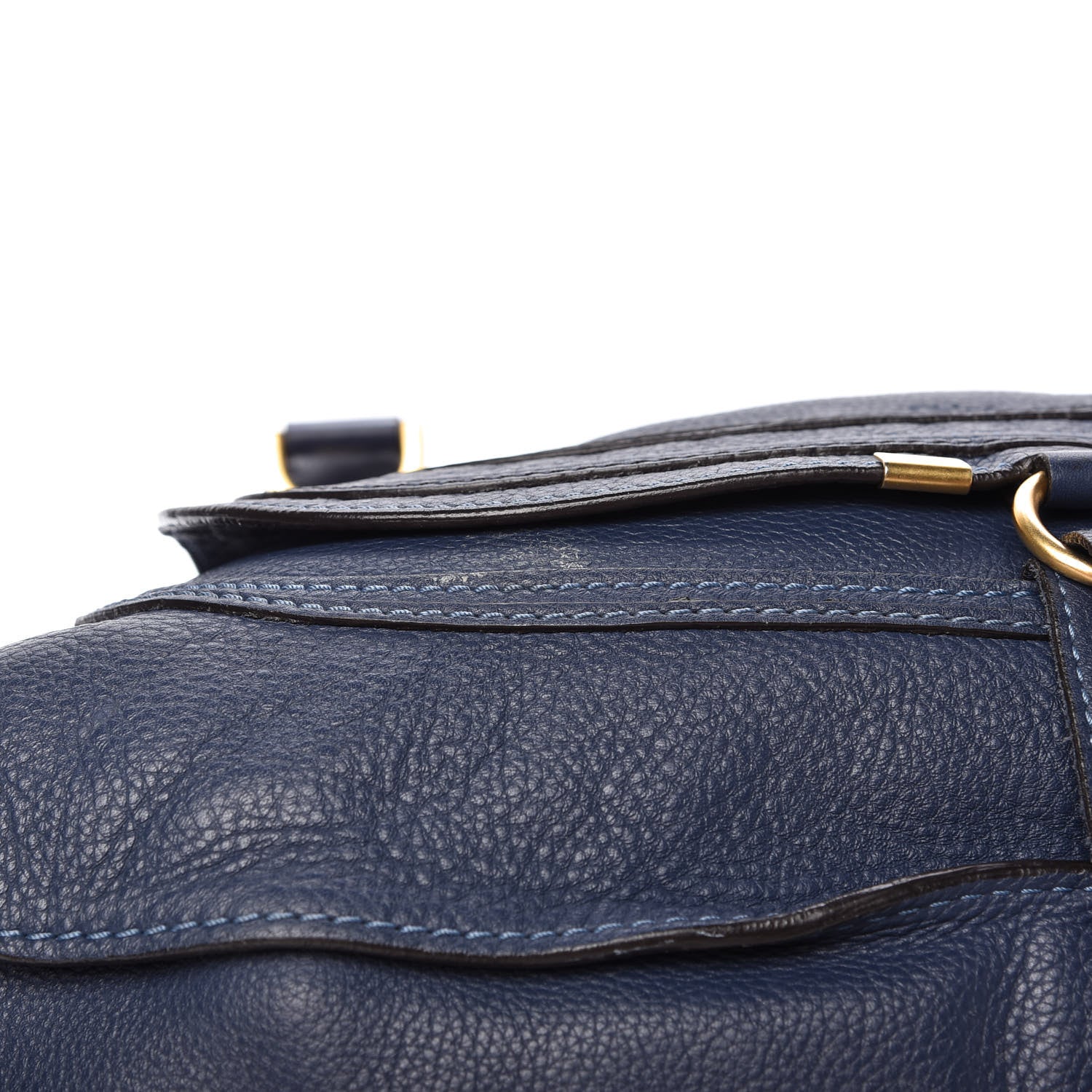 Chloe Calfskin Large Marcie Satchel Royal Navy 11 of 11