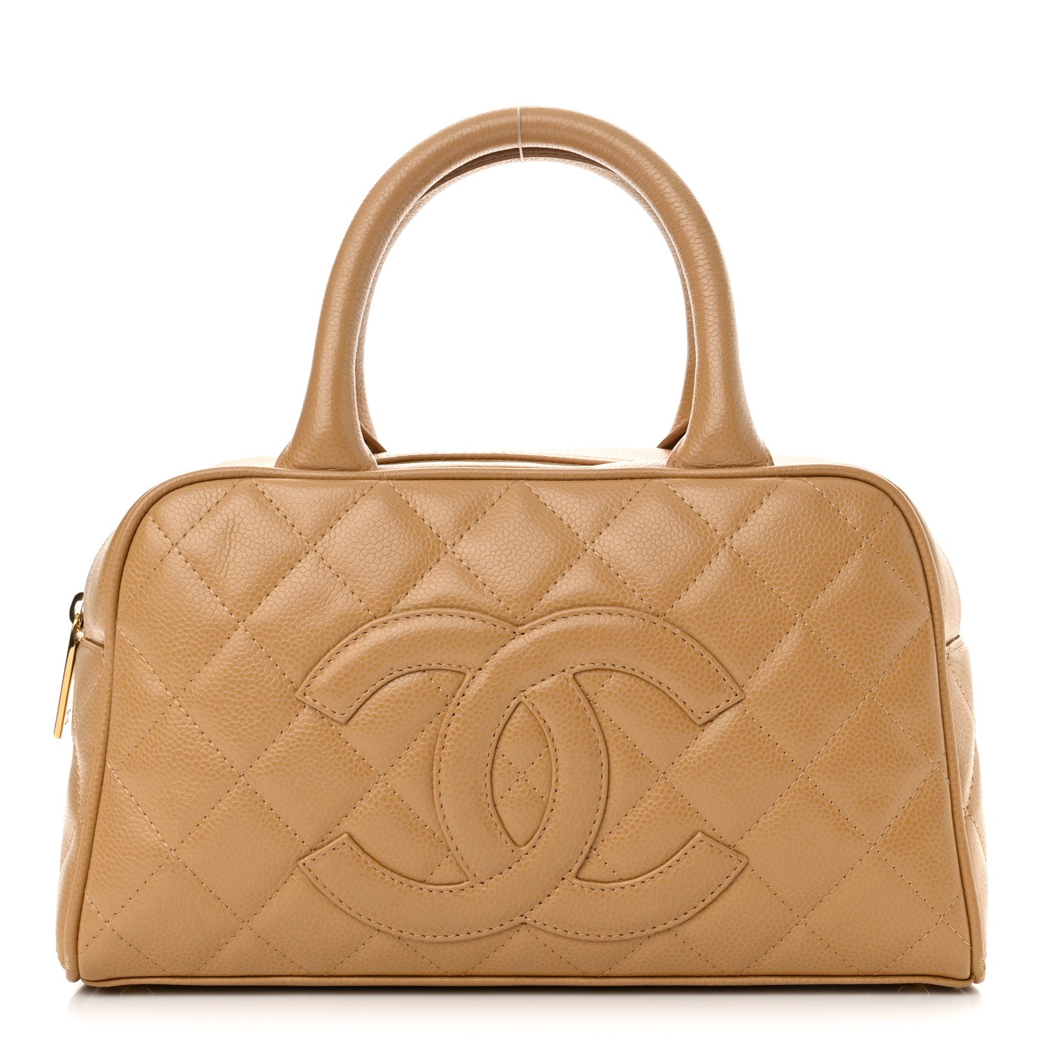 Chanel Caviar Quilted Small Bowler Beige 1 of 13
