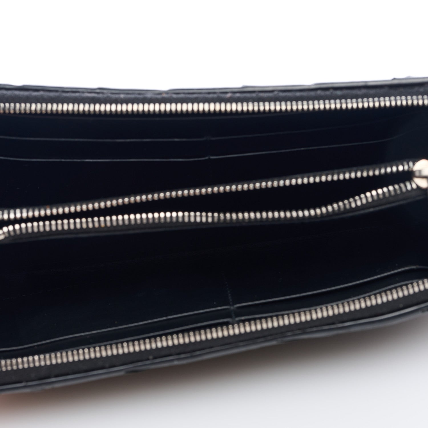Bottega Veneta Nappa Maxi Intrecciato Zip Around Wallet Black 5 of 6