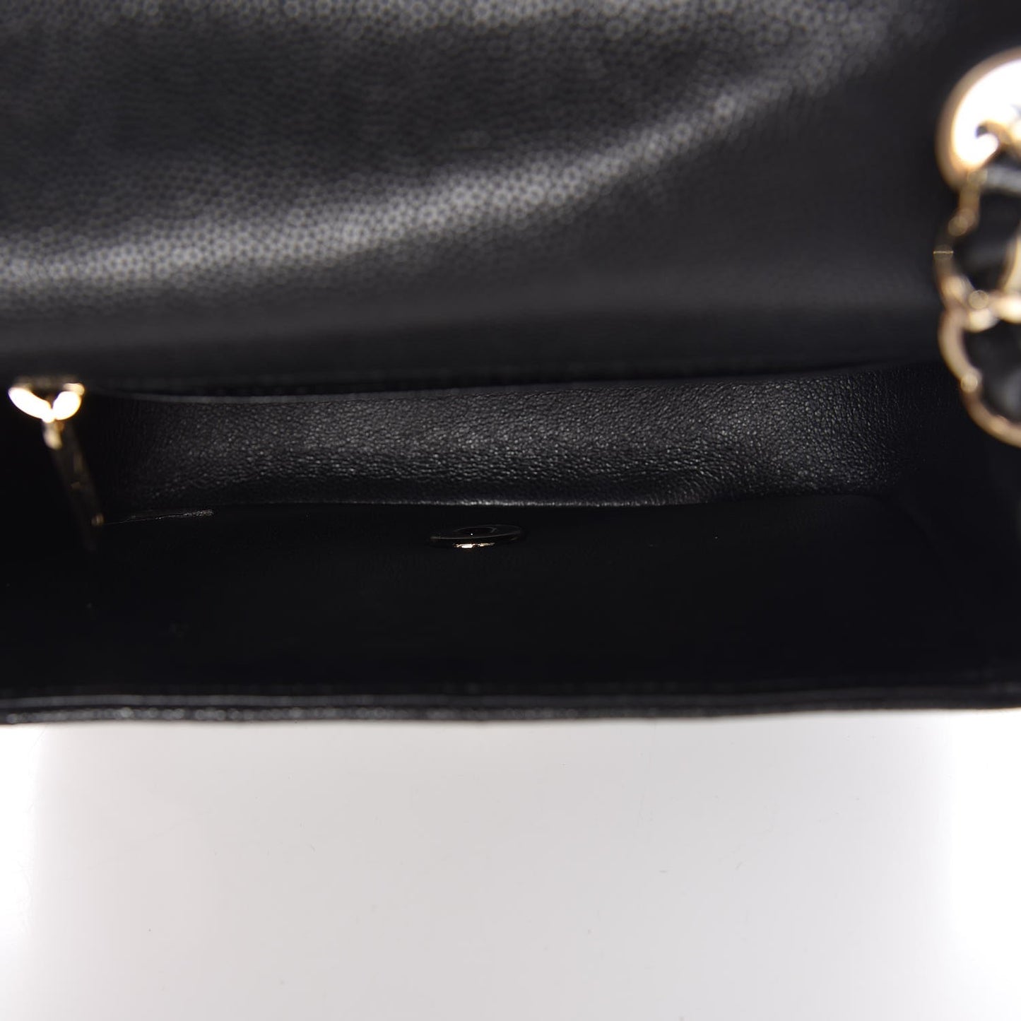 Caviar Quilted Mini Square Flap Black