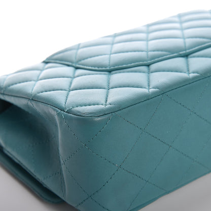 Chanel Lambskin Medium Double Flap Turquoise 10 of 14