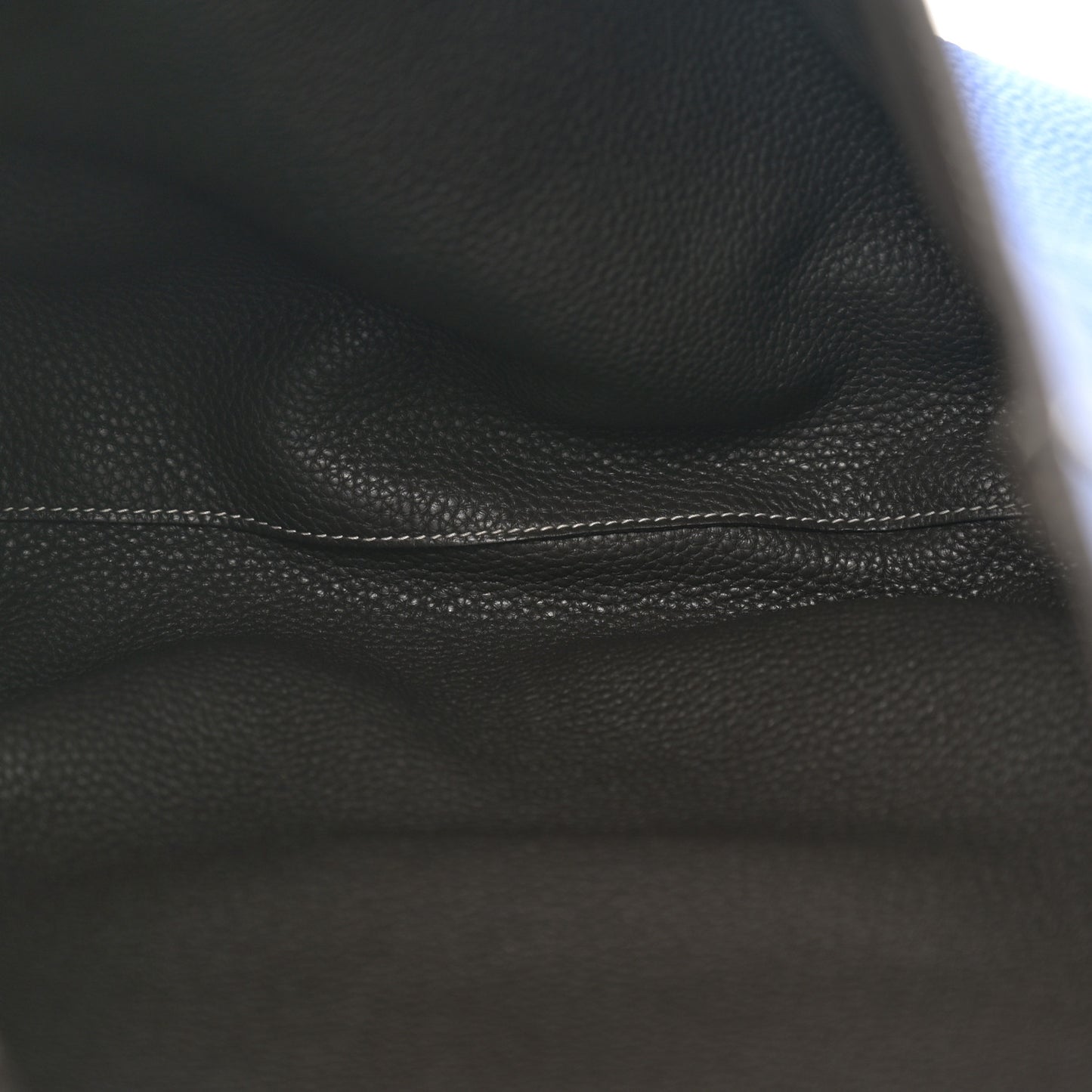 Taurillon Clemence Double Sens 36 Reversible Tote Graphite Bleu Electrique