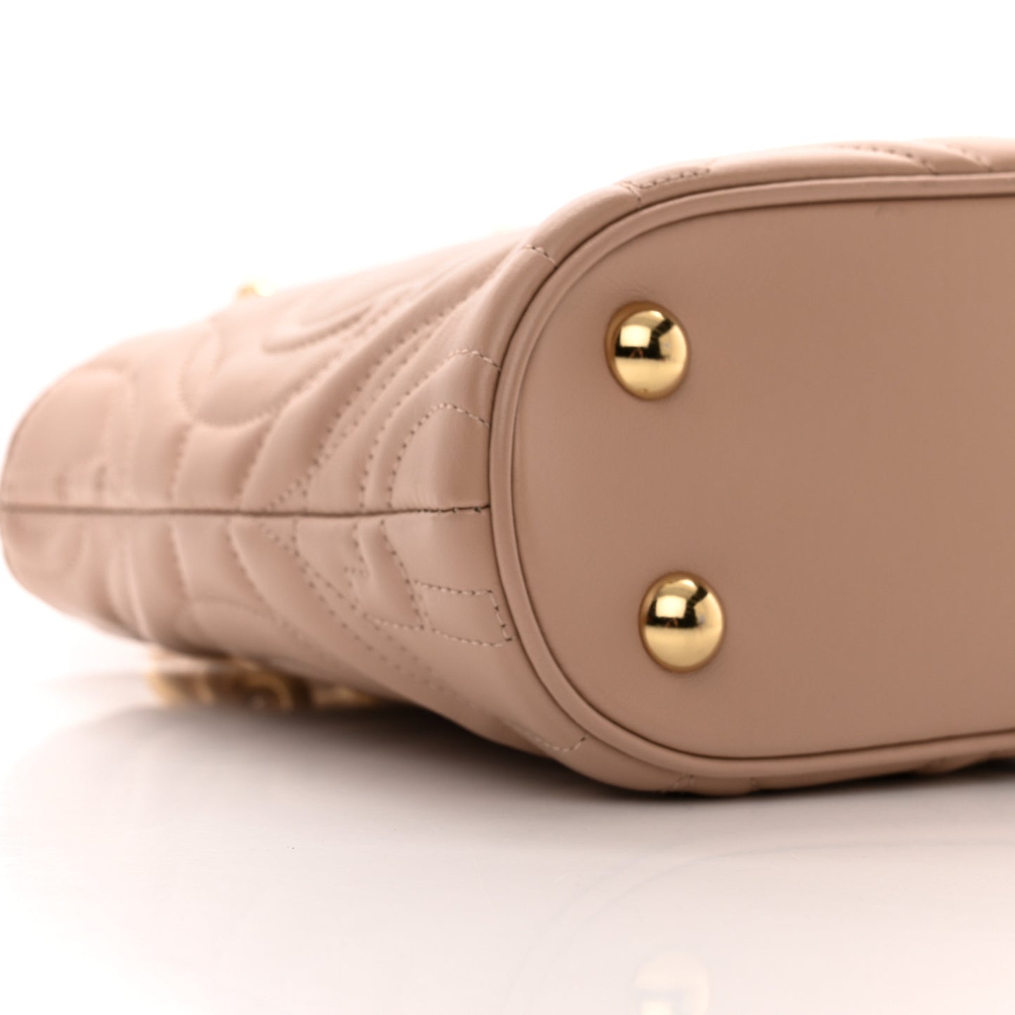Calfskin Embossed Logo Plaque Gancini Tote Beige