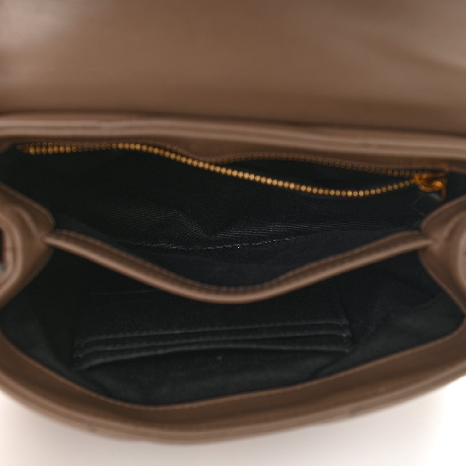 Saint Laurent Calfskin Y Quilted Monogram Toy Loulou Crossbody Bag Taupe 5 of 16