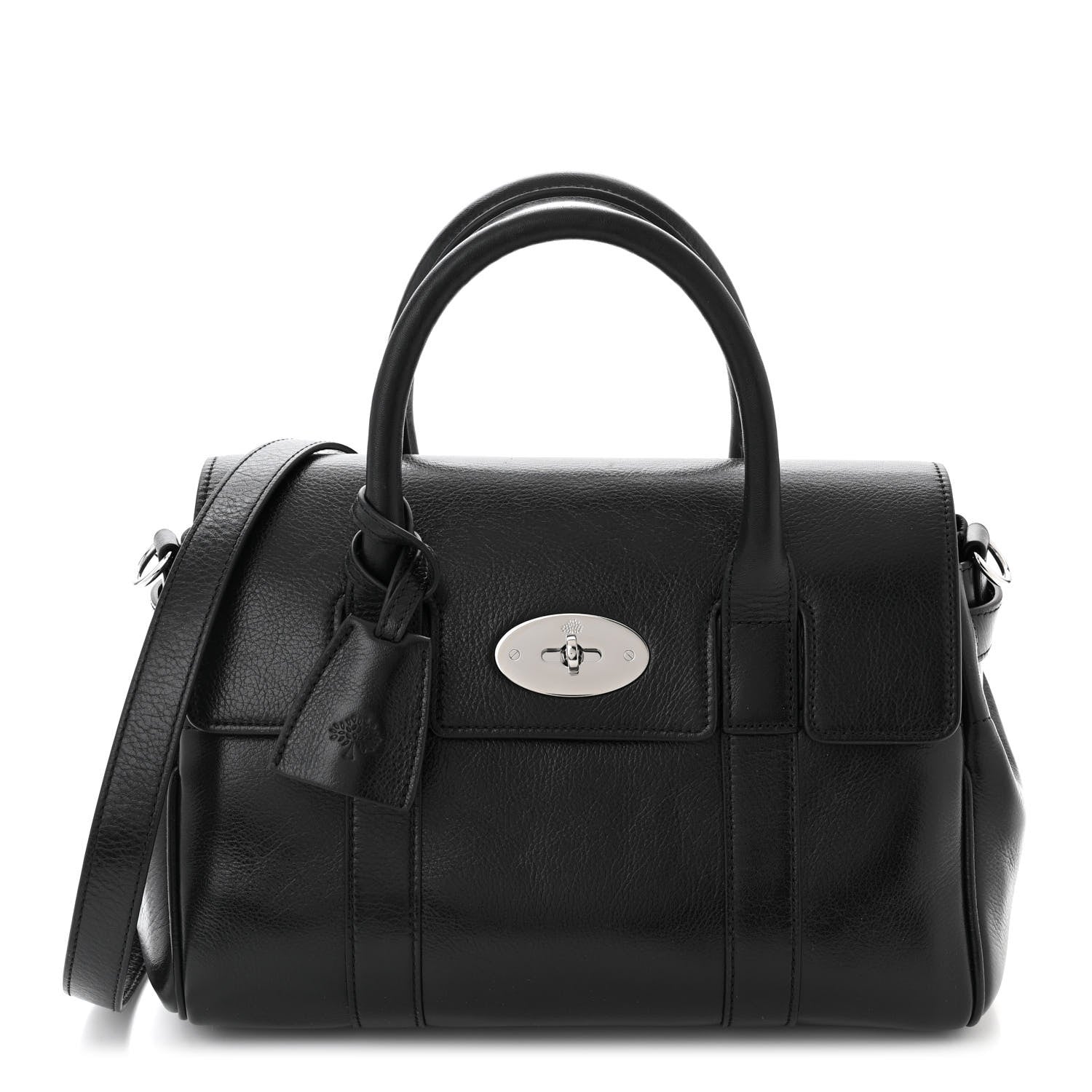 Mulberry Natural Vegetable Tanned Small Bayswater Black 1 of 9
