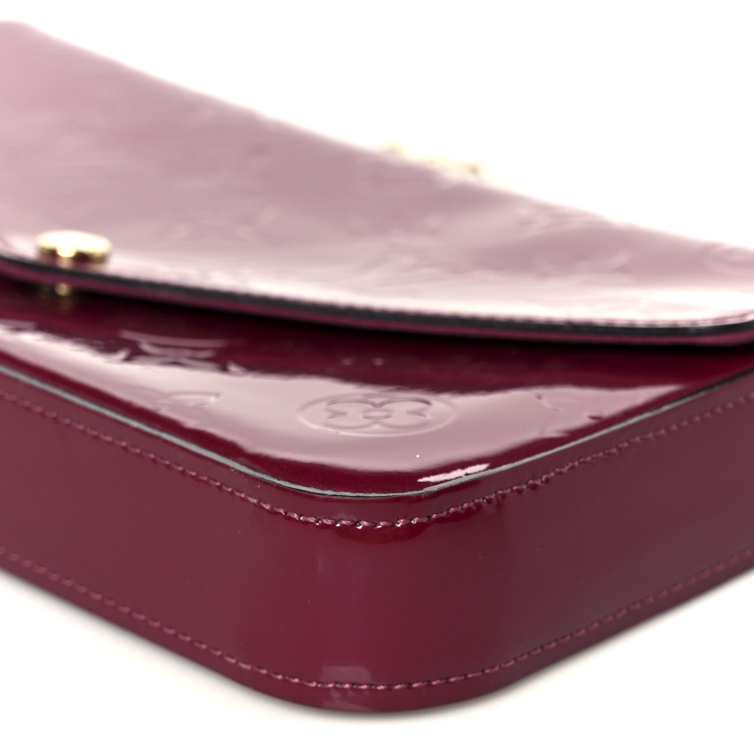 Louis Vuitton Vernis Felicie Chain Wallet Magenta 13 of 14