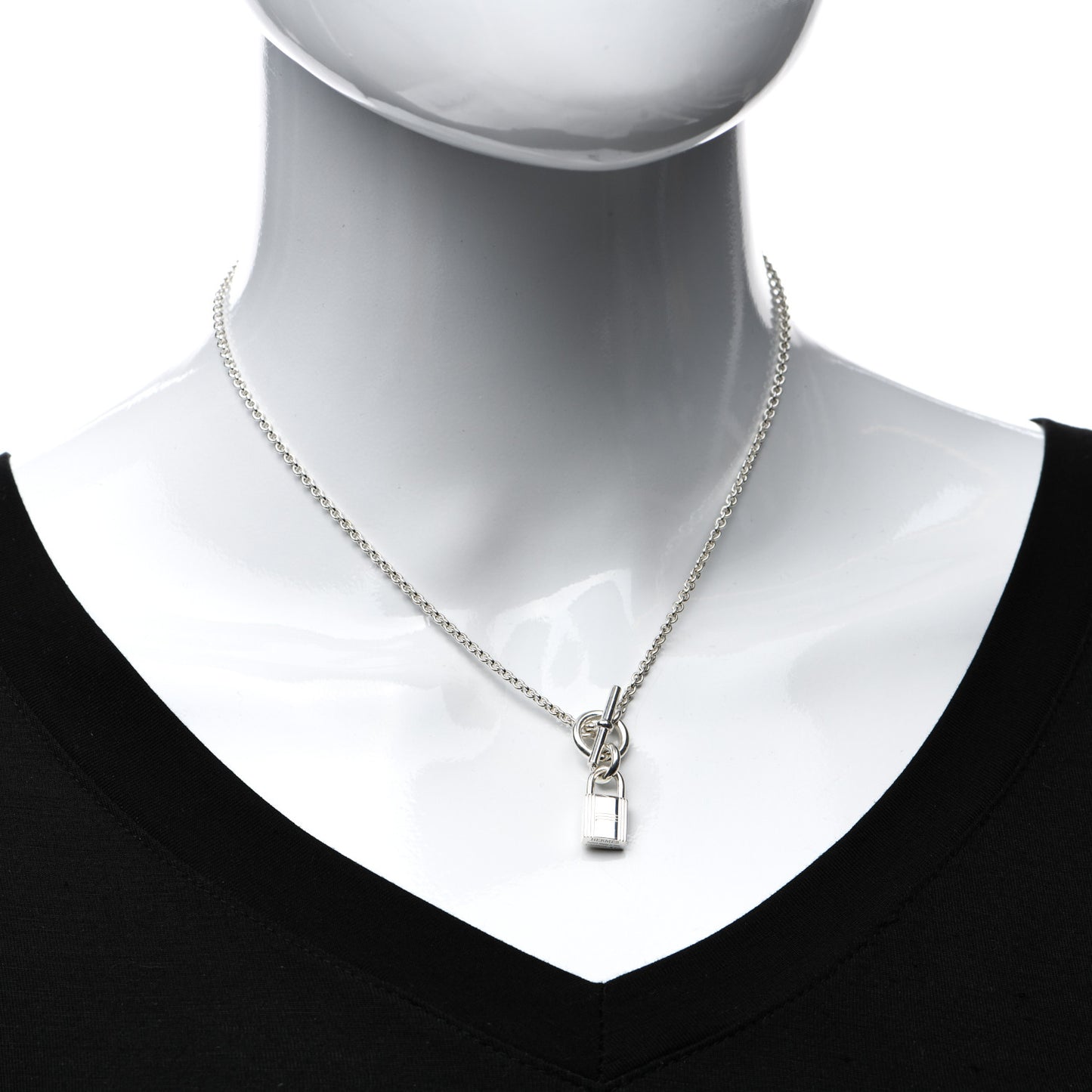 Sterling Silver Cadenas Kelly Lock Pendant Necklace