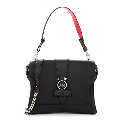 Christian Louboutin Pebbled Calfskin Medium Rubylou Shoulder Bag Black 1 of 9