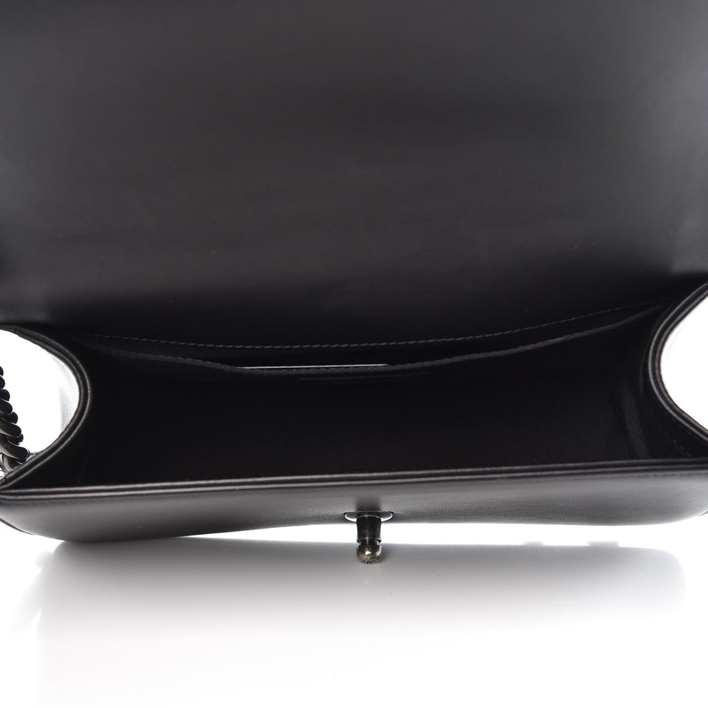 Lambskin Quilted Medium Boy Flap Black