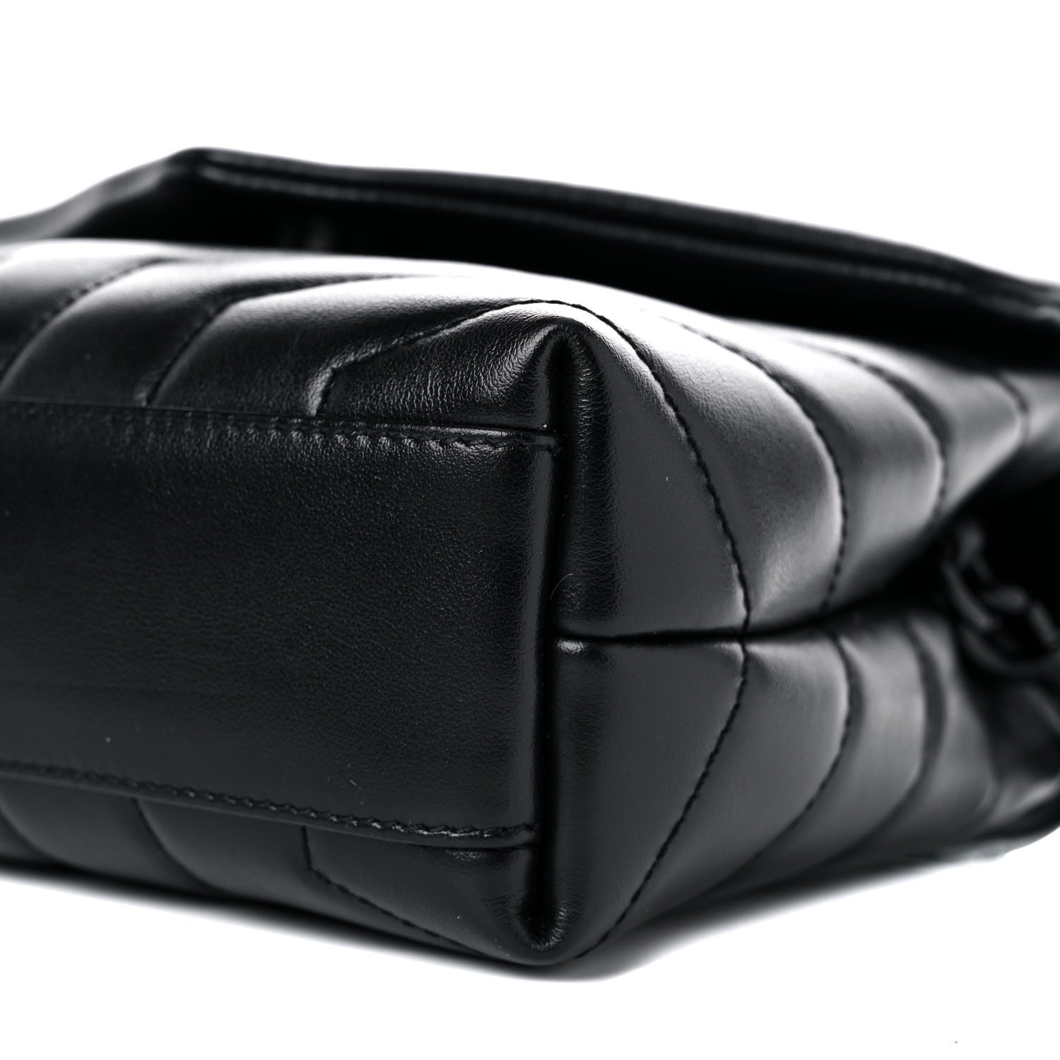 Saint Laurent Calfskin Y Quilted Monogram Toy Loulou Crossbody Bag Black 10 of 10