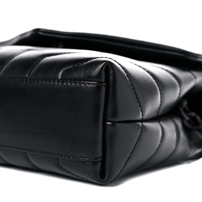 Saint Laurent Calfskin Y Quilted Monogram Toy Loulou Crossbody Bag Black 10 of 10