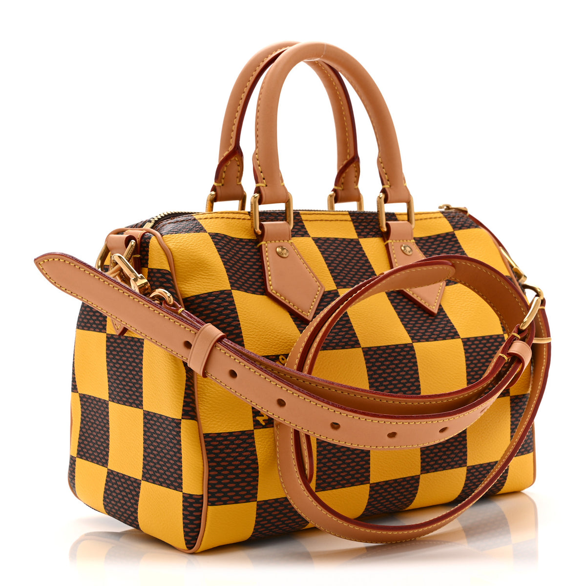 Louis Vuitton Damier Pop Speedy Bandouliere 25 Jaune Mat 3 of 9