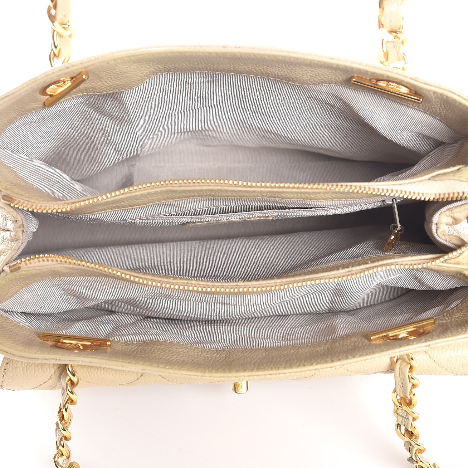 Chanel Caviar Quilted Flap Shoulder Bag Beige Clair 5 of 7