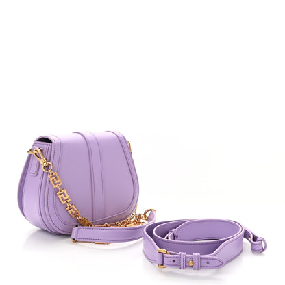 Versace Calfskin Small Greca Goddess Shoulder Bag Lilac 3 of 10