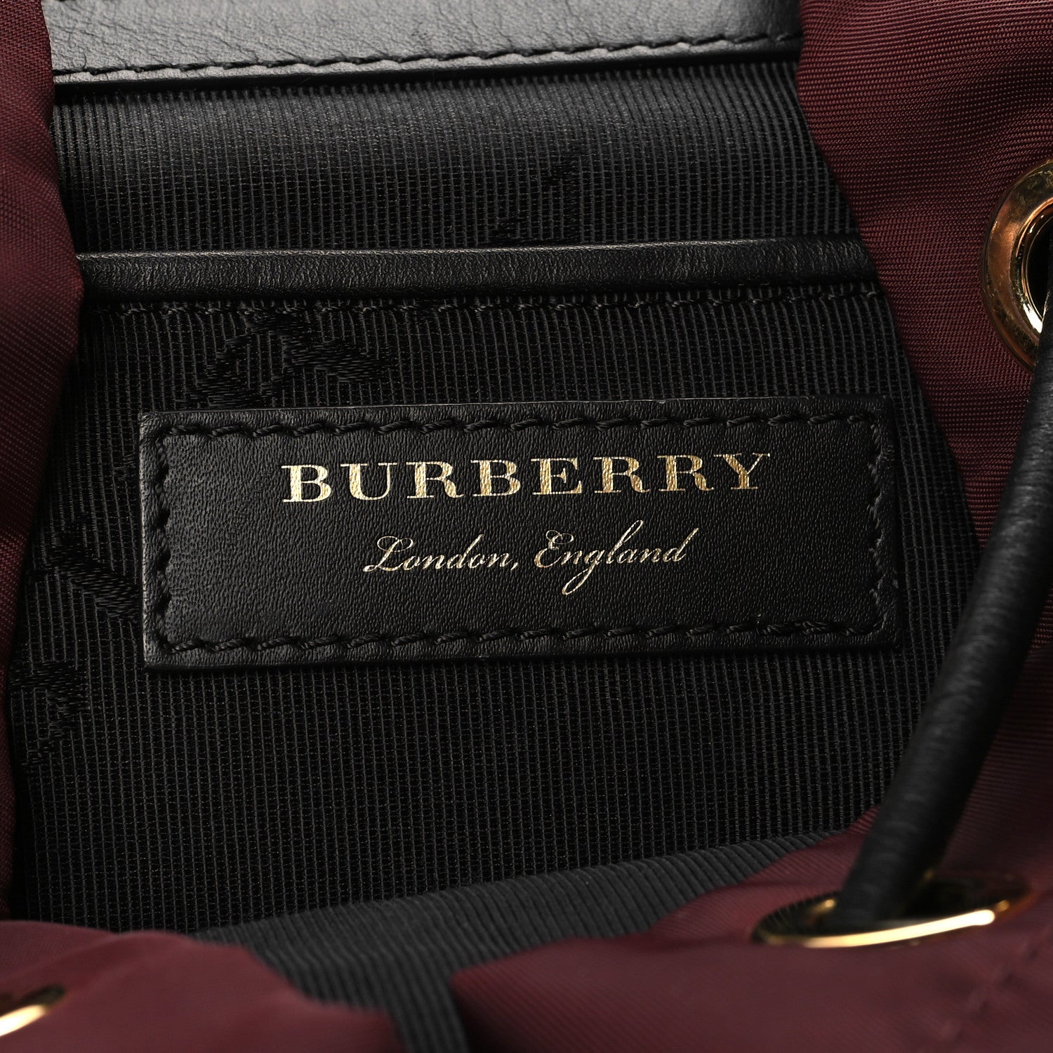 Burberry Nylon Large Rucksack Backpack Burgundy Red 6 of 11